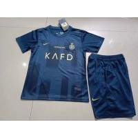 Camisa de time de futebol Al-Nassr Replicas 2º Equipamento Infantil 2023-24 Manga Curta (+ Calças curtas)
